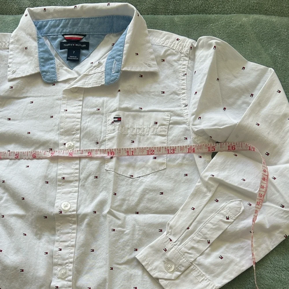 Tommy Hilfiger White Casual Button Down Shirt - Picture 4 of 8